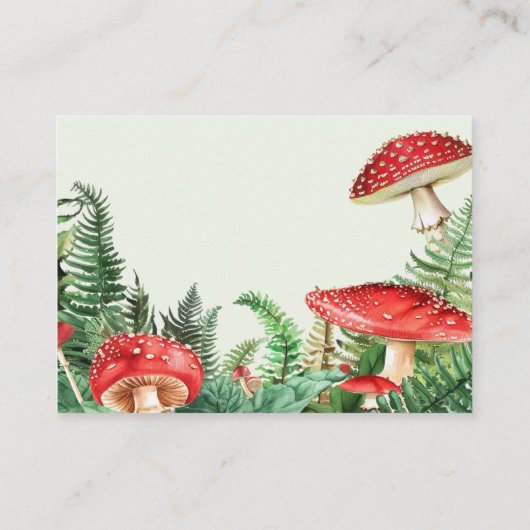 Boeken voor Baby Mushroom Baby shower Informatiekaartje (Achterkant)