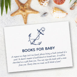 Boeken voor Baby Nautical Anchor Baby shower White Informatiekaartje
