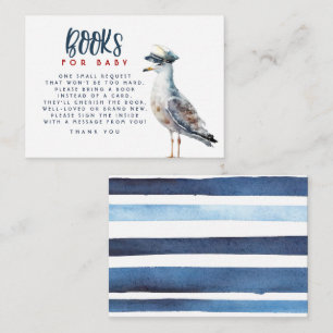 Boeken voor Baby Nautical Baby shower Request Kaar Informatiekaartje