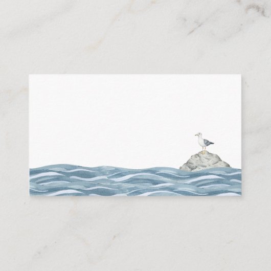 Boeken voor Baby Nautisch Baby shower Informatiekaartje (Achterkant)