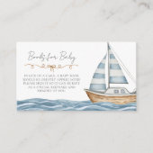 Boeken voor Baby Nautisch Baby shower Informatiekaartje (Voorkant)