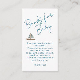Boeken voor baby nautische golven blauwe jongensfe informatiekaartje