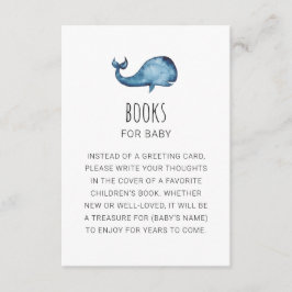 Boeken voor baby. Neem een boekaanvraag mee. blauw Informatiekaartje