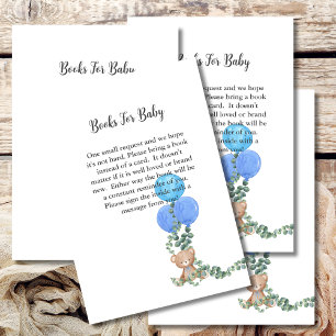 Boeken voor Baby Oh Boy Blue Balloon Eucalyptus Informatiekaartje