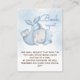 Boeken voor baby olifant baby boy shower informatiekaartje