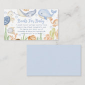Boeken voor Baby Onder het zee dieren baby shower Informatiekaartje (Voorkant / Achterkant)