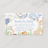 Boeken voor Baby Onder het zee dieren baby shower Informatiekaartje (Voorkant)