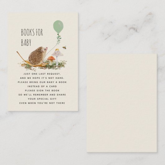 Boeken voor Baby paddenstoelen Eelballon Informatiekaartje (Voorkant / Achterkant)