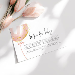 Boeken voor Baby Pink Balloon Its a Girl Baby show Informatiekaartje