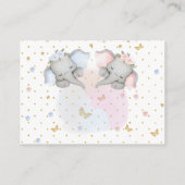 Boeken voor Baby Pink Blue Floral Elephant Informatiekaartje (Achterkant)