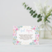 Boeken voor Baby Pink Blue Floral Informatiekaartje (Staand voorkant)