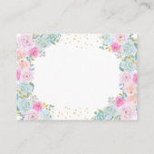 Boeken voor Baby Pink Blue Floral Informatiekaartje (Achterkant)