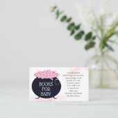 Boeken voor Baby Pink Brew Halloween Baby shower Informatiekaartje (Staand voorkant)