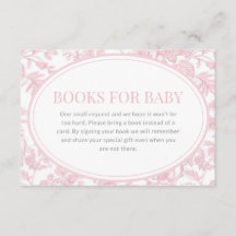 Boeken voor Baby Pink Chinoiserie Toile Baby showe