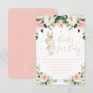 Boeken voor Baby Pink Floral Some Bunny Informatiekaartje