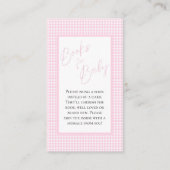 Boeken voor Baby Pink Gingham Enclosure Kaart (Voorkant)