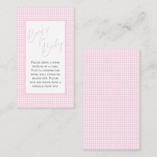 Boeken voor Baby Pink Gingham Enclosure Kaart