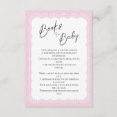 Boeken voor Baby Pink Gingham Enclosure Kaart (Voorkant)