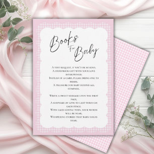 Boeken voor Baby Pink Gingham Enclosure Kaart