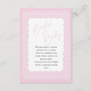 Boeken voor Baby Pink Gingham Enclosure Kaart