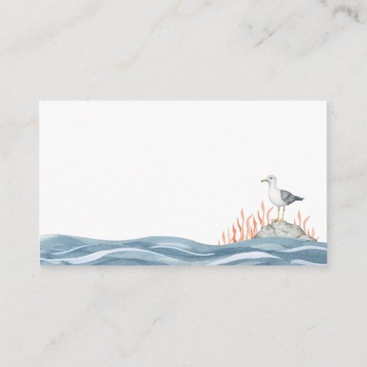 Boeken voor Baby Pink Nautical Baby shower Informatiekaartje (Achterkant)