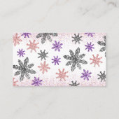 Boeken voor Baby Pink Snowflake Baby shower Glitte Informatiekaartje (Achterkant)