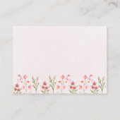 Boeken voor Baby Pink Wildflower Garden Baby showe Informatiekaartje (Achterkant)