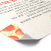 Boeken voor Baby Pizza & Pacifiers Baby shower Poster (Hoek)