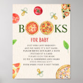 Boeken voor Baby Pizza & Pacifiers Baby shower Poster (Voorkant)