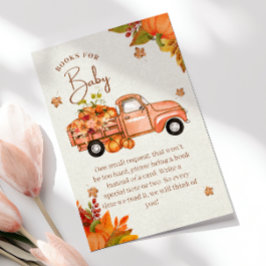 Boeken voor Baby Pompoen Truck Shower Kaart