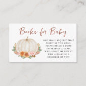 Boeken voor Baby pompoenBaby shower Informatiekaartje (Voorkant)