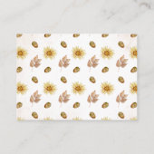 Boeken voor Baby Pompoenen Zonnebloemen Baby showe Informatiekaartje (Achterkant)