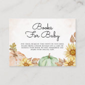 Boeken voor Baby Pompoenen Zonnebloemen Baby showe Informatiekaartje (Voorkant)