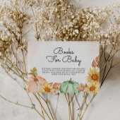 Boeken voor Baby Pompoenen Zonnebloemen Baby showe Informatiekaartje