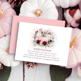 Boeken voor Baby Pumpkin Baby shower Informatiekaartje