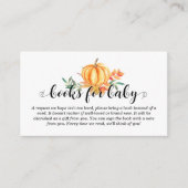 Boeken voor Baby Pumpkin Baby shower Informatiekaartje (Voorkant)