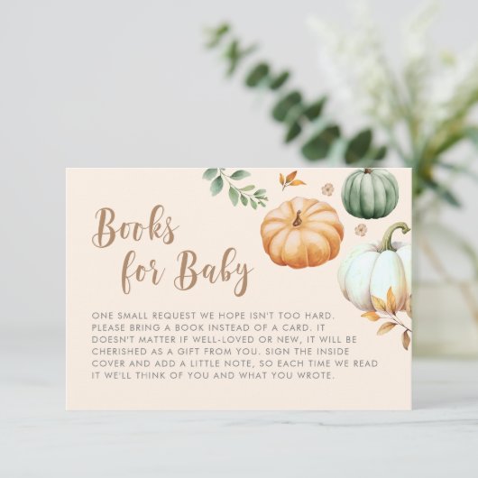 Boeken voor Baby | Pumpkin Herfst Foliage Baby sho Informatiekaartje (Staand voorkant)