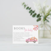 Boeken voor Baby Pumpkin Pink Girl Baby shower Informatiekaartje (Staand voorkant)