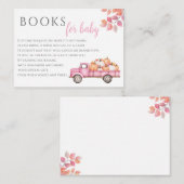 Boeken voor Baby Pumpkin Pink Girl Baby shower Informatiekaartje (Voorkant / Achterkant)