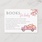 Boeken voor Baby Pumpkin Pink Girl Baby shower Informatiekaartje (Voorkant)