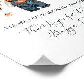 Boeken voor Baby Pumpkin Rustic Herfst Baby shower Poster (Hoek)