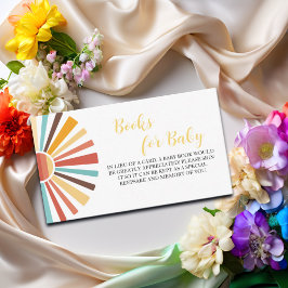 Boeken voor Baby Ray of Sunshine Baby shower Informatiekaartje