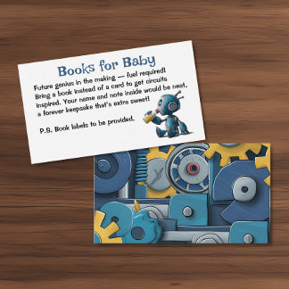 Boeken voor Baby Robot Onderdelen Informatiekaartje