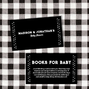 Boeken voor Baby Rock and Roll Baby shower Informatiekaartje