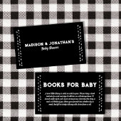 Boeken voor baby rock-'n-roll baby shower informatiekaartje
