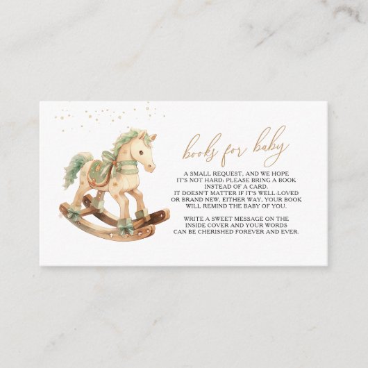 Boeken voor Baby Rocking Horse Informatiekaartje (Voorkant)