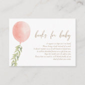 Boeken voor Baby roze ballon Eucalyptus Foliage Informatiekaartje (Voorkant)