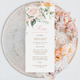 Boeken voor Baby Roze Bloemen Baby Shower Menu
