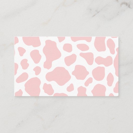 Boeken voor Baby roze Koe Rustic Western land Informatiekaartje (Achterkant)