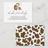 Boeken voor Baby Rustic Cute Cowboy Wild Western Informatiekaartje (Voorkant / Achterkant)